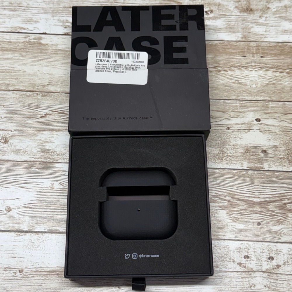 Latercase AirPods Pro 2nd Gen Midnight Open Box Impossibly Thin Protective Case